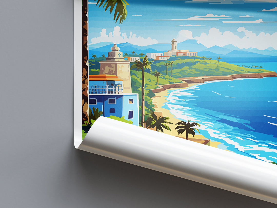 Puerto Rico Travel Print Wall Art Puerto Rico Wall Hanging Home Décor Puerto Rico Gift Art Lovers Wall Art Caribbean Travel Print Poster