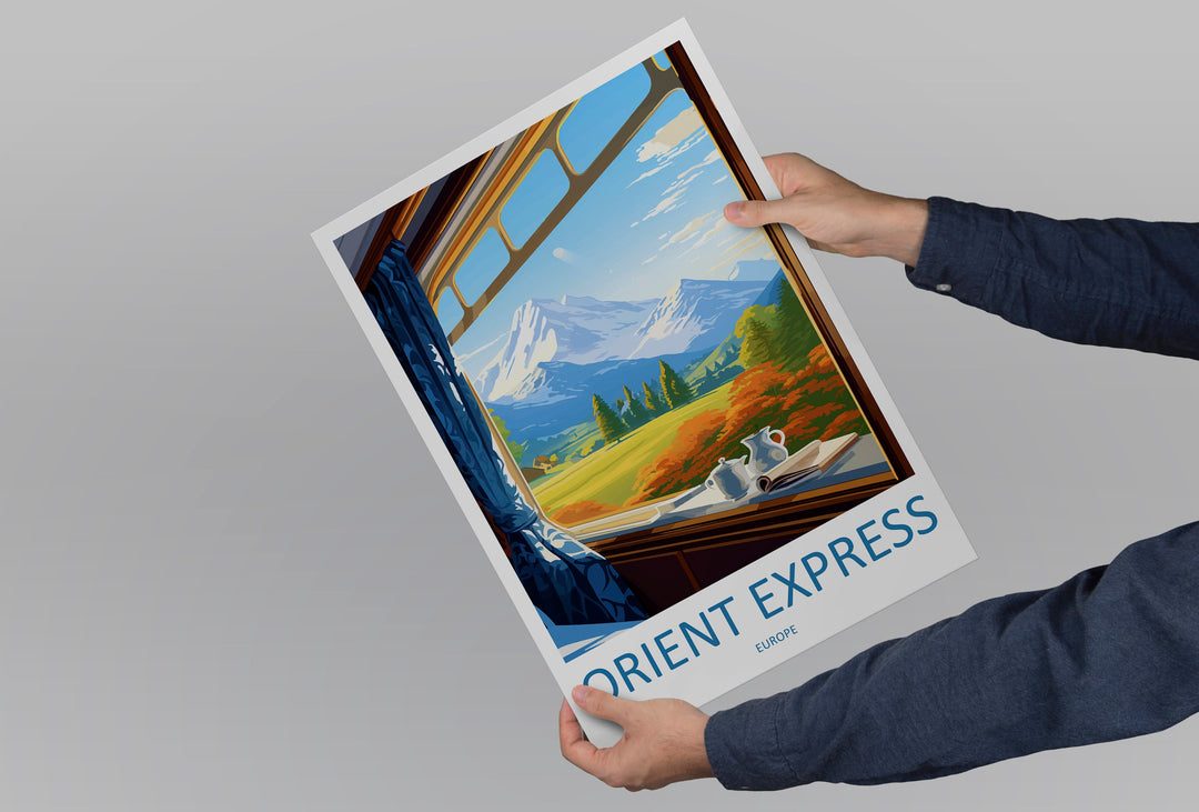 Orient Express Travel Print Wall Art Orient Express Wall Hanging Home Décor Orient Express Gift Art Lovers Europe Art Lover Gift Europe Deco