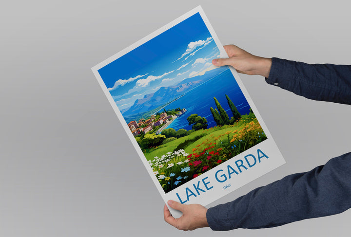 Lake Garda Travel Print Wall Art Lake Garda Wall Hanging Home Decoration Lake Garda Gift Art Lovers Wall Art Print Art Lake Garda Travel Art