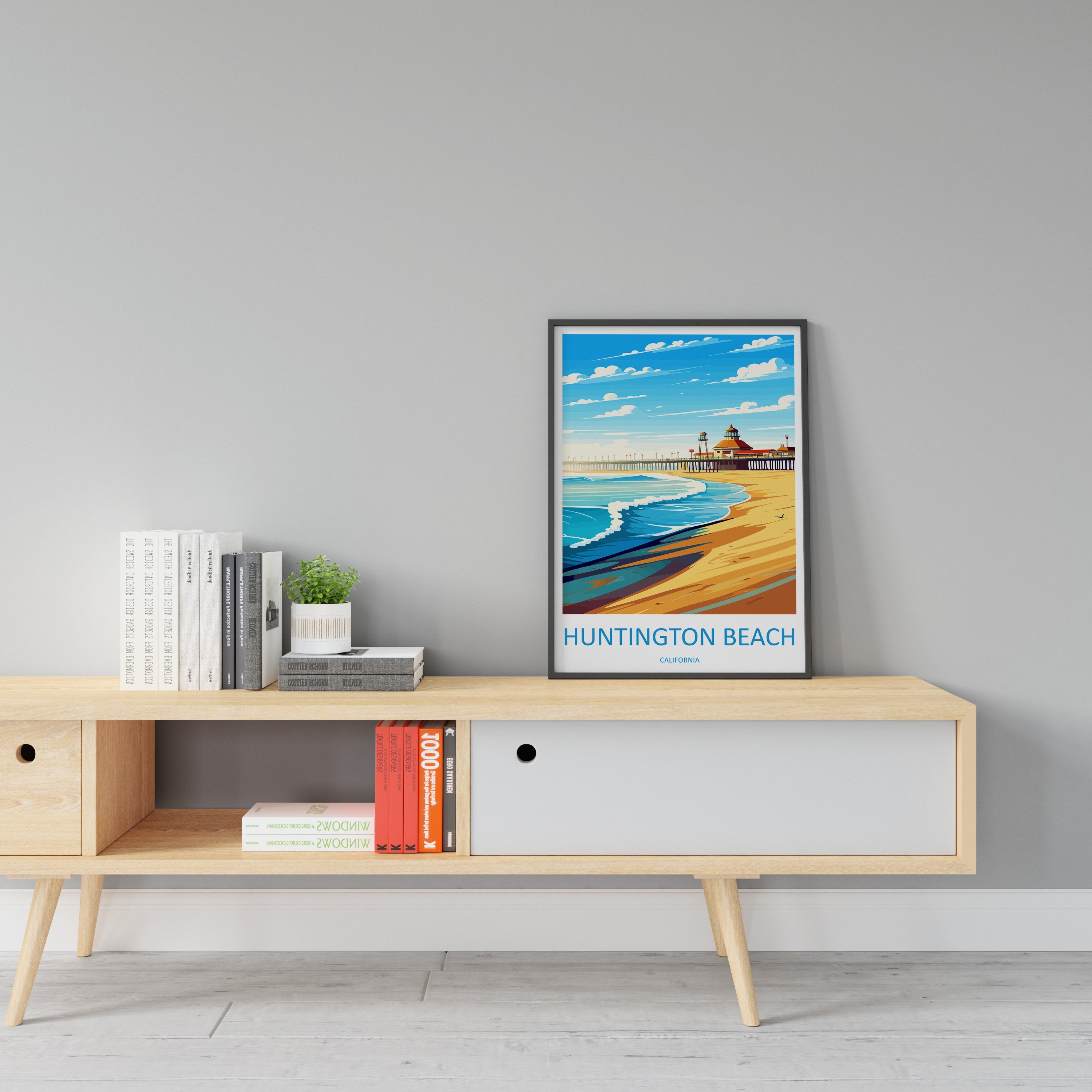 Huntington Beach Travel Print