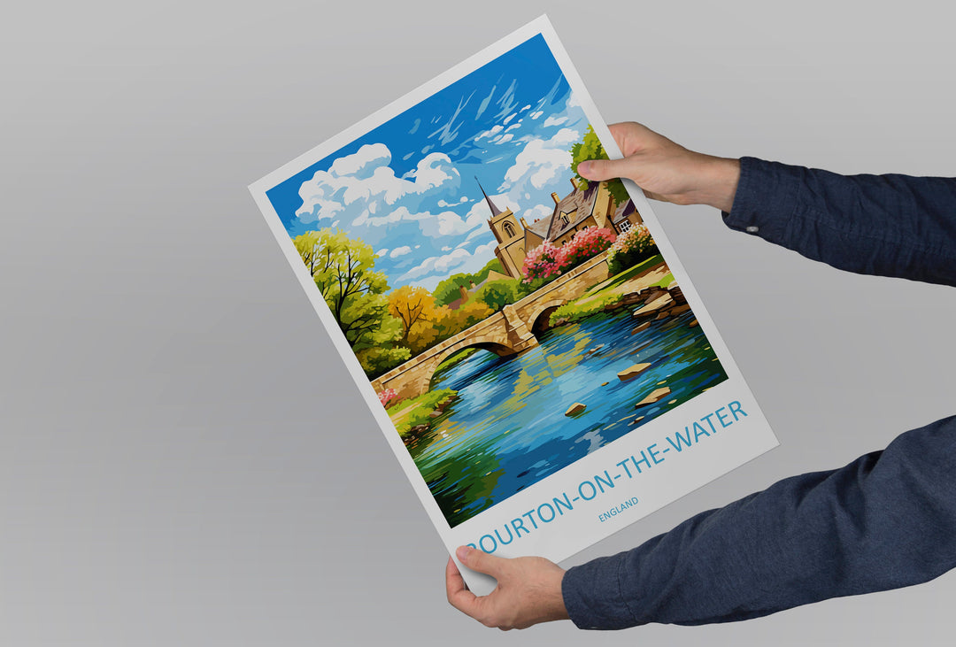 Bourton On The Water Travel Print Wall Art Bourton On The Water Wall Hanging Home Décor Bourton On The Water Gift Art Lovers England Art