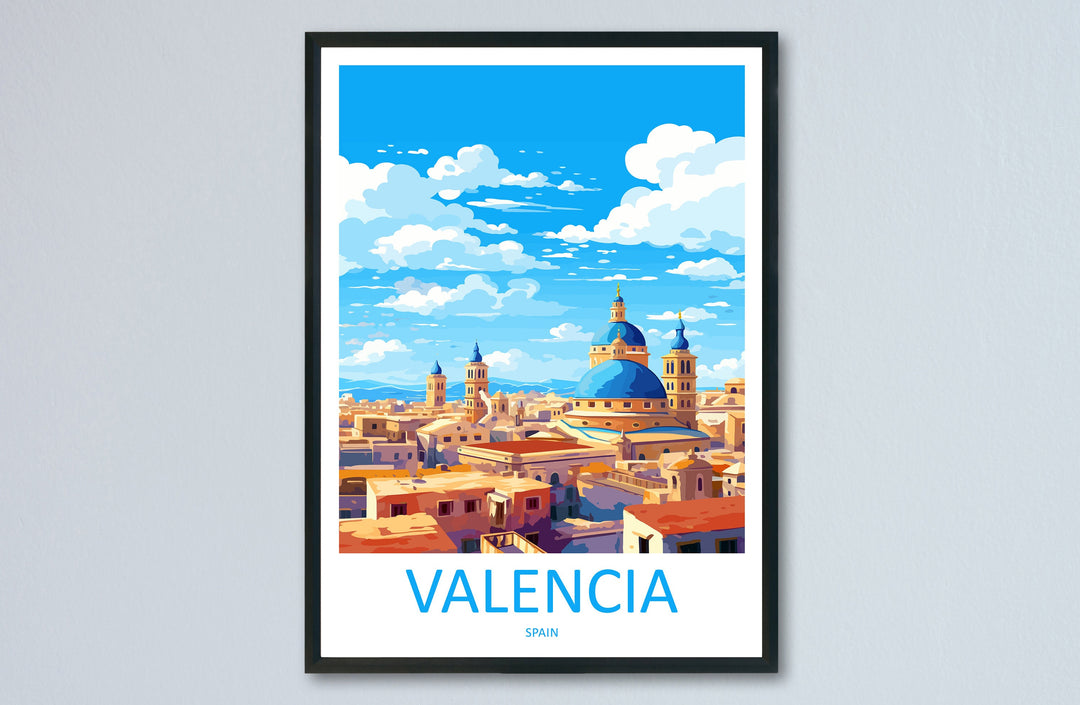 Valencia Travel Print Wall Art Valencia Wall Hanging Home Décor Valencia Gift Art Lovers Spain Art Lover Gift Valencia Print Spain Wall Art