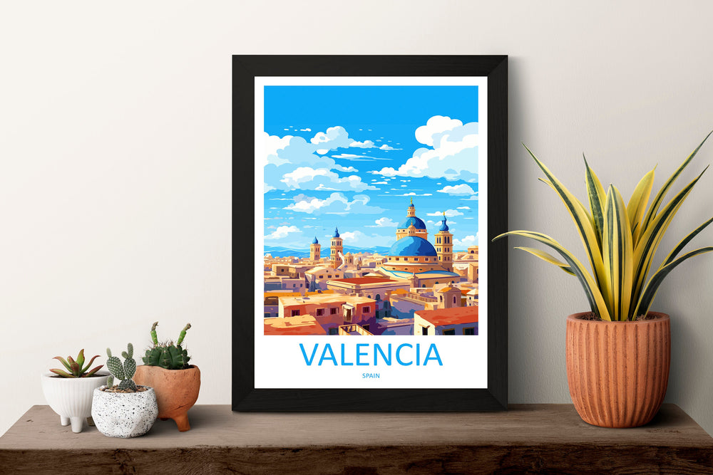 Valencia Travel Print Wall Art Valencia Wall Hanging Home Décor Valencia Gift Art Lovers Spain Art Lover Gift Valencia Print Spain Wall Art