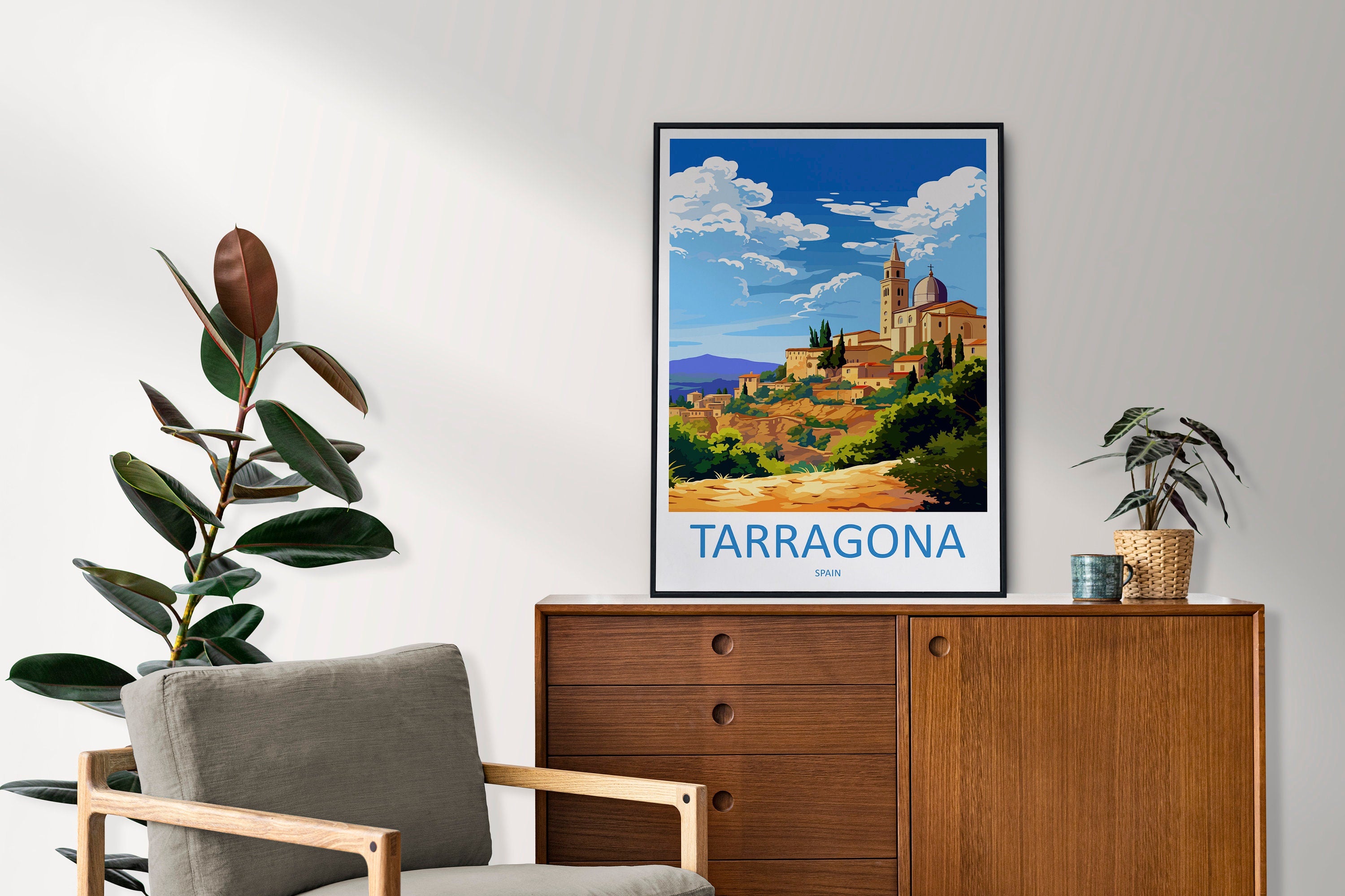 Tarragona Travel Print Wall Art Tarragona Wall Hanging Home Décor Tarragona Gift Art Lovers Spain Art Lover Gift Tarragona Print Spain Art