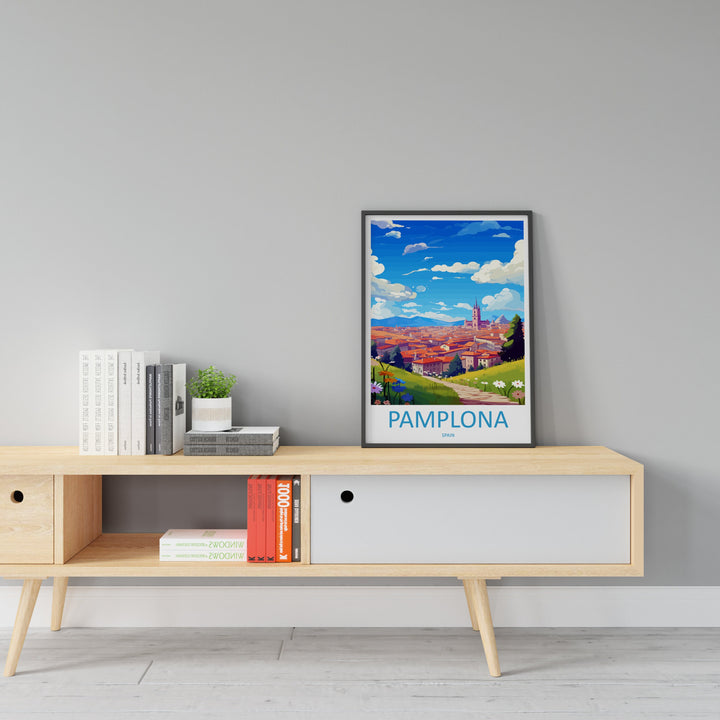 Pamplona Travel Print Wall Art Pamplona Wall Hanging Home Décor Pamplona Gift Art Lovers Spain Art Lover Gift Pamplona Print Spain Wall Art