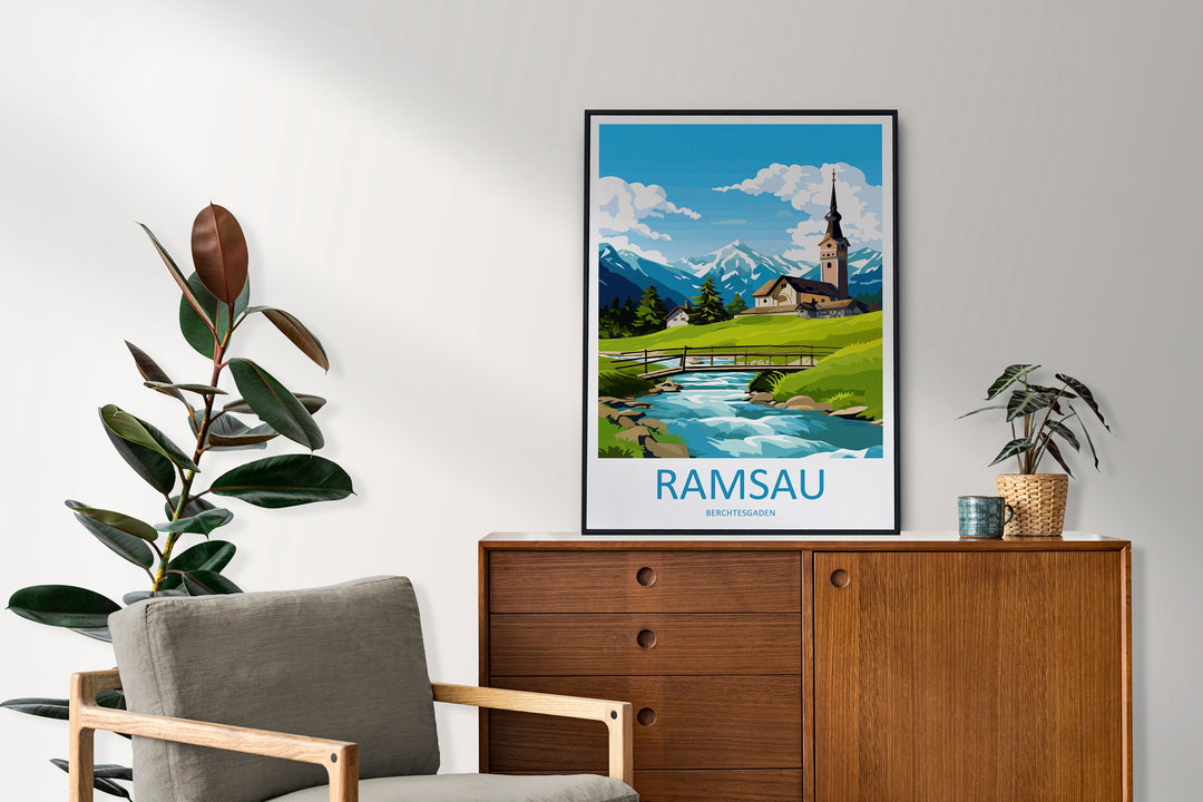 Ramsau Travel Print Wall Art Ramsau Wall Hanging Home Décor Ramsau Gift Art Lovers Germany Art Lover Gift Berchtesgaden