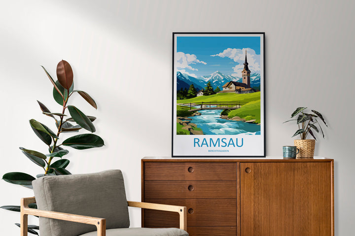 Ramsau Travel Print Wall Art Ramsau Wall Hanging Home Décor Ramsau Gift Art Lovers Germany Art Lover Gift Berchtesgaden