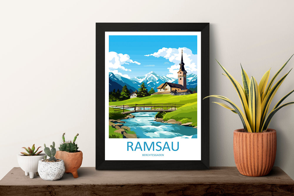 Ramsau Travel Print Wall Art Ramsau Wall Hanging Home Décor Ramsau Gift Art Lovers Germany Art Lover Gift Berchtesgaden