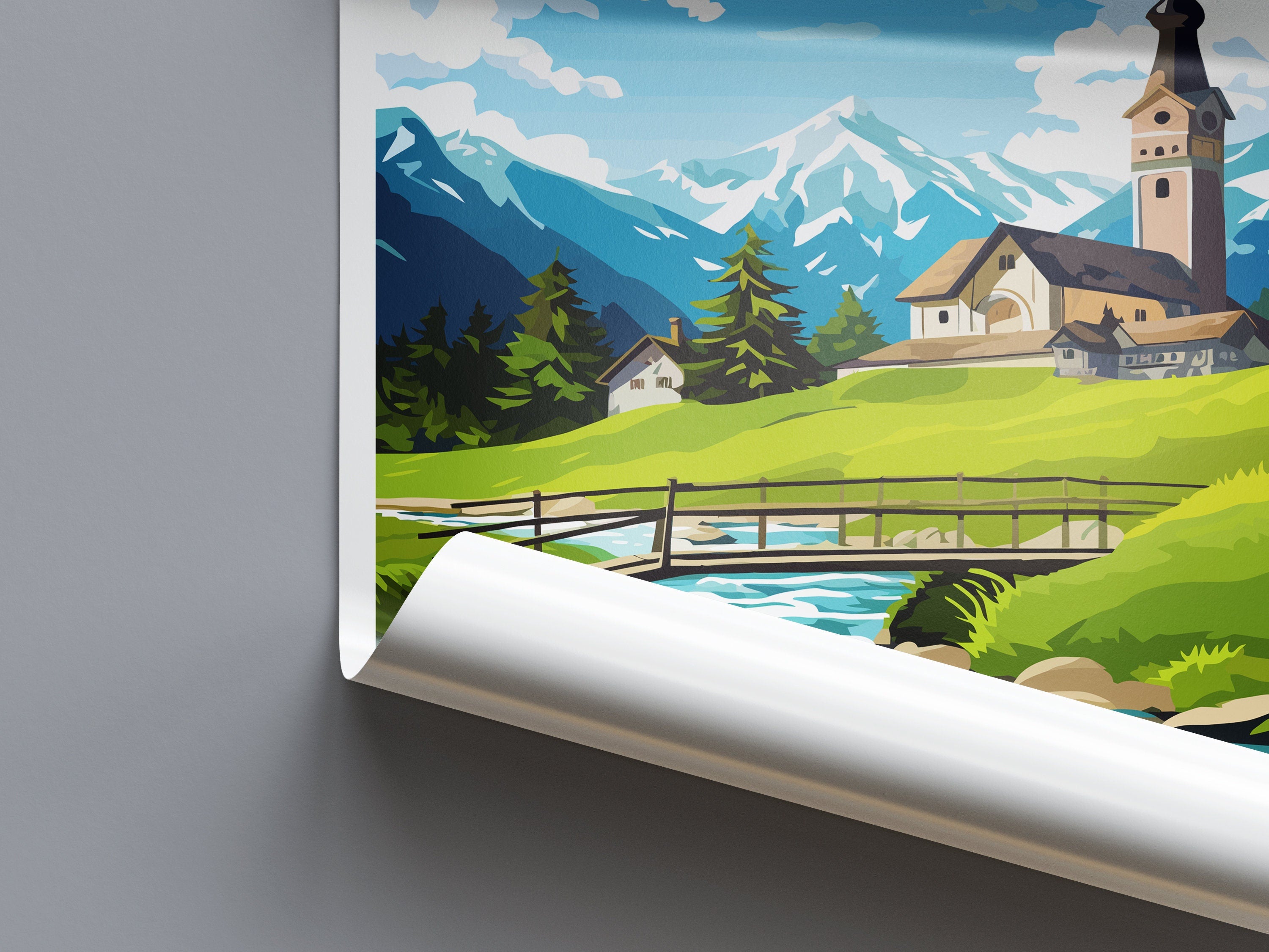 Ramsau Travel Print