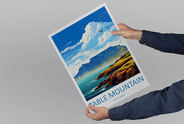 Table Mountain Travel Print Wall Art Table Mountain Wall Hanging Home Décor Table Mountain Gift Lovers South Africa Art Print Table Mountain