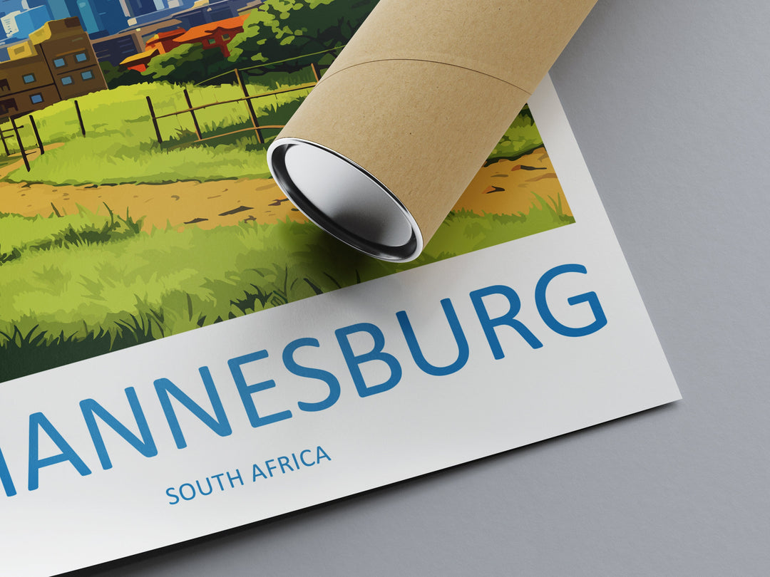 Johannesburg Travel Print Wall Art Johannesburg Wall Hanging Home Décor Johannesburg Gift Art Lovers South Africa Art Print Johannesburg Art