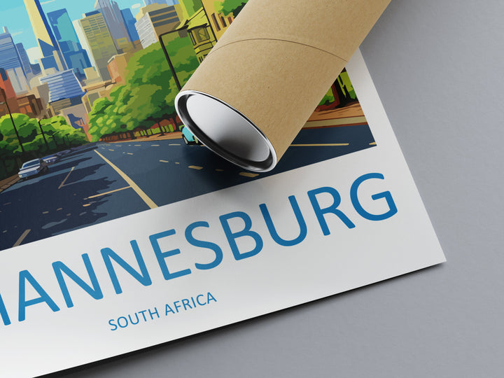 Johannesburg Travel Print Wall Art Johannesburg Wall Hanging Home Décor Johannesburg Gift Art Lovers South Africa Art Print Johannesburg Art