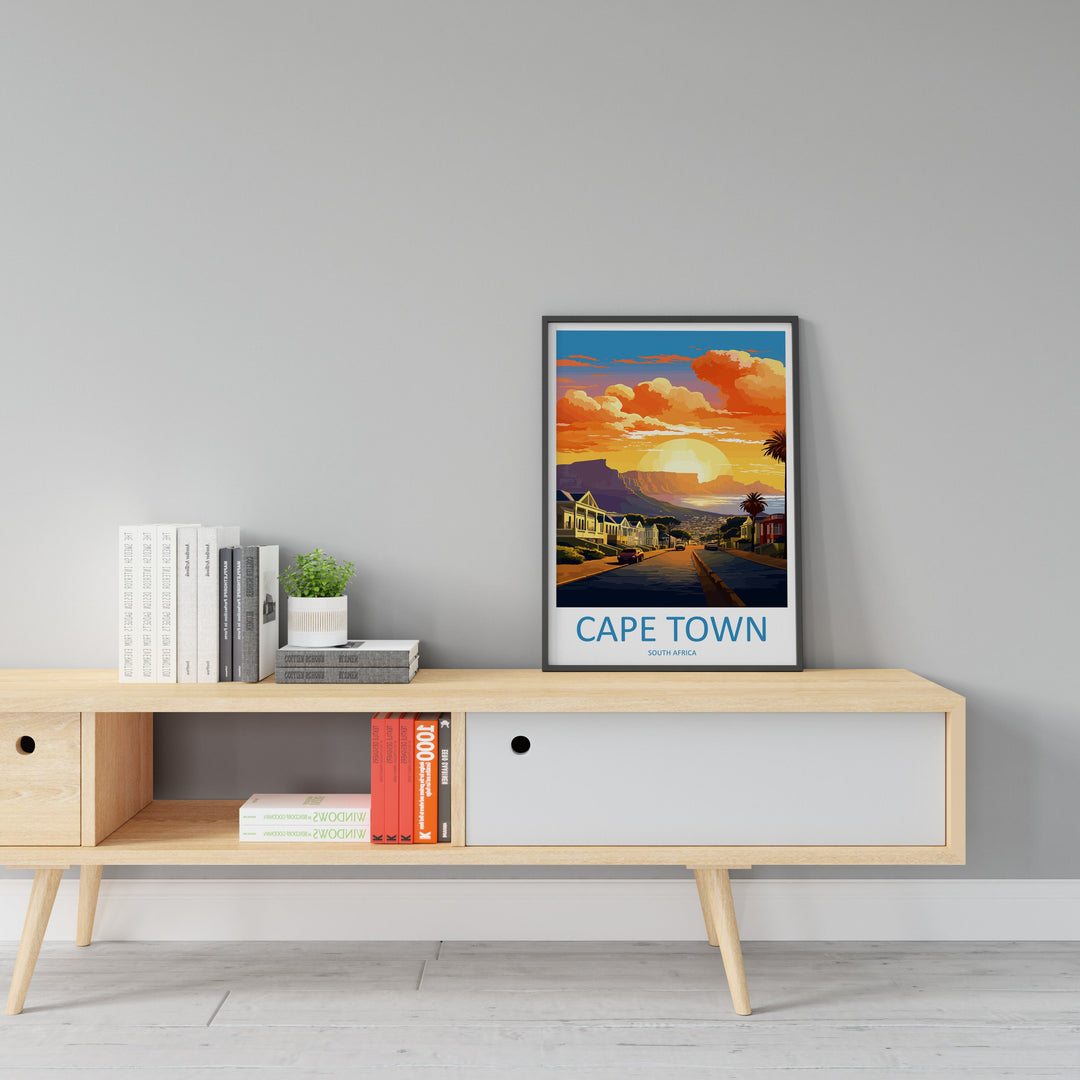 Cape Town Travel Print Wall Art Cape Town Wall Hanging Home Décor Cape Town Gift Art Lovers South Africa Art Print Cape Town Wall Décor Art