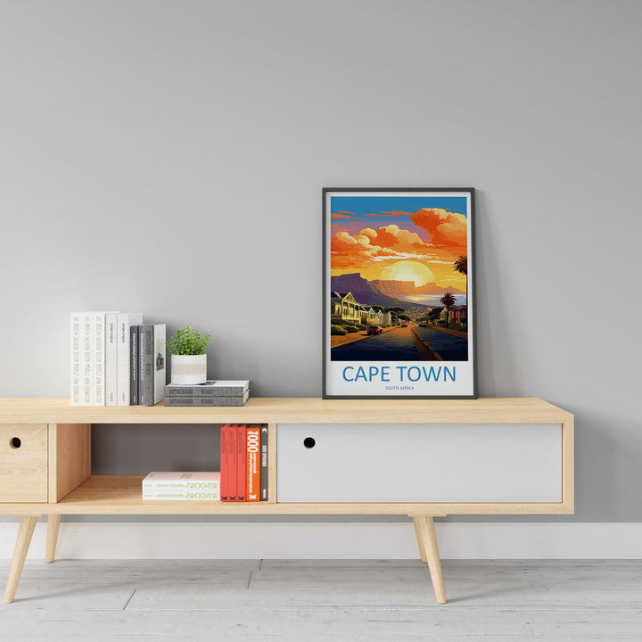 Cape Town Travel Print Wall Art Cape Town Wall Hanging Home Décor Cape Town Gift Art Lovers South Africa Art Print Cape Town Wall Décor Art