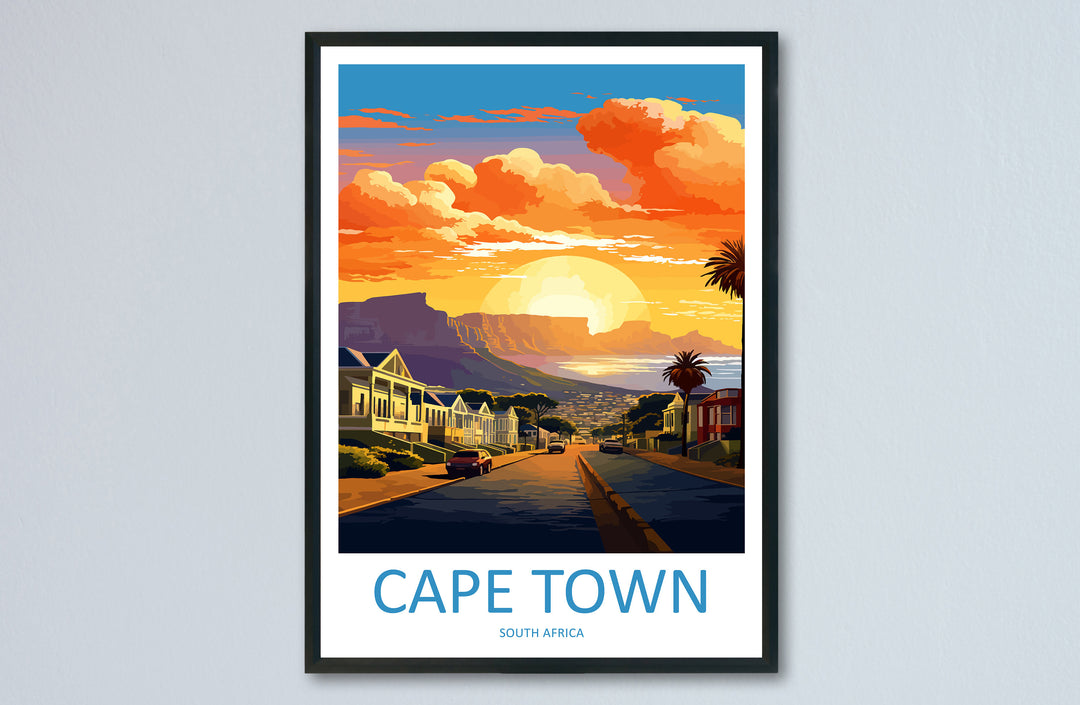 Cape Town Travel Print Wall Art Cape Town Wall Hanging Home Décor Cape Town Gift Art Lovers South Africa Art Print Cape Town Wall Décor Art