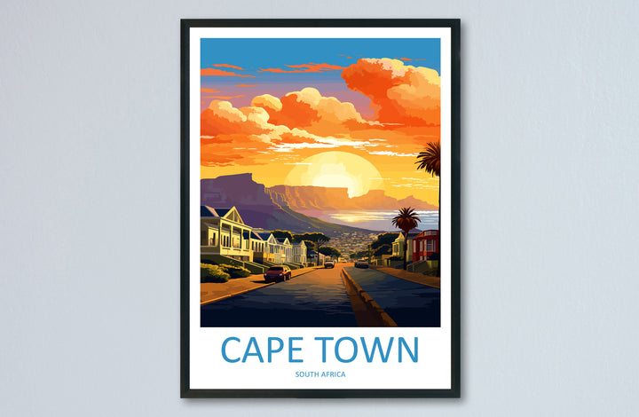 Cape Town Travel Print Wall Art Cape Town Wall Hanging Home Décor Cape Town Gift Art Lovers South Africa Art Print Cape Town Wall Décor Art