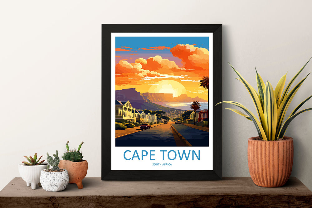 Cape Town Travel Print Wall Art Cape Town Wall Hanging Home Décor Cape Town Gift Art Lovers South Africa Art Print Cape Town Wall Décor Art