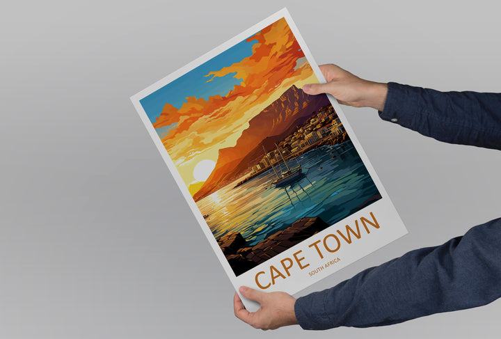 Cape Town Travel Print Wall Art Cape Town Wall Hanging Home Décor Cape Town Gift Art Lovers South Africa Art Print Cape Town Wall Décor Art
