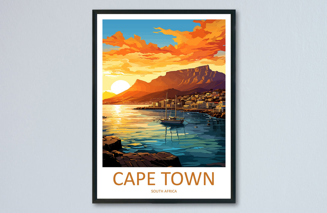Cape Town Travel Print Wall Art Cape Town Wall Hanging Home Décor Cape Town Gift Art Lovers South Africa Art Print Cape Town Wall Décor Art