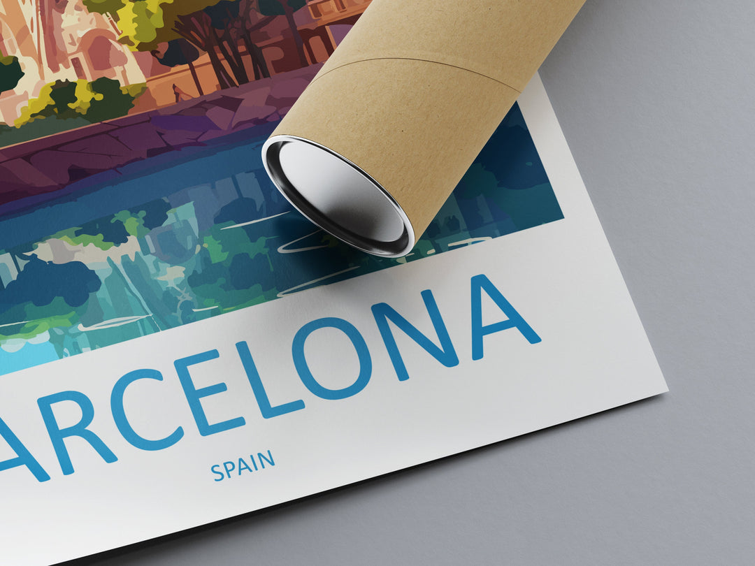 Barcelona Travel Print Wall Art Barcelona Wall Hanging Home Décor Barcelona Gift Art Lovers Spain Art Lover Gift Barcelona Print Spain Art