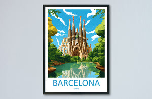 Barcelona Travel Print