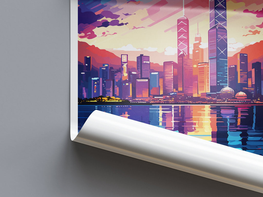 Hong Kong Travel Print Wall Art Hong Kong Wall Hanging Home Décor Gift Hong Kong Art Lovers China Hong Kong Art Gift Lover Print