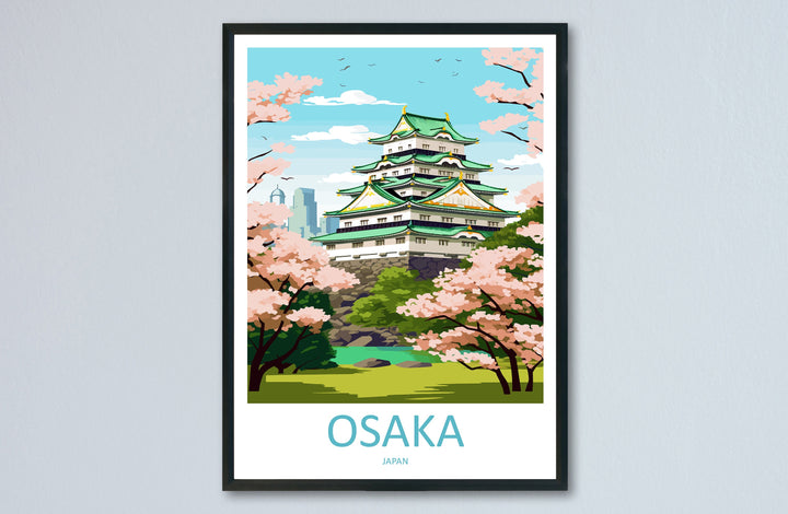 Osaka Travel Print Wall Art Osaka Wall Hanging Home Décor Osaka Gift Art Lovers Osaka Art Lover Gift Osaka Travel Gift Japan