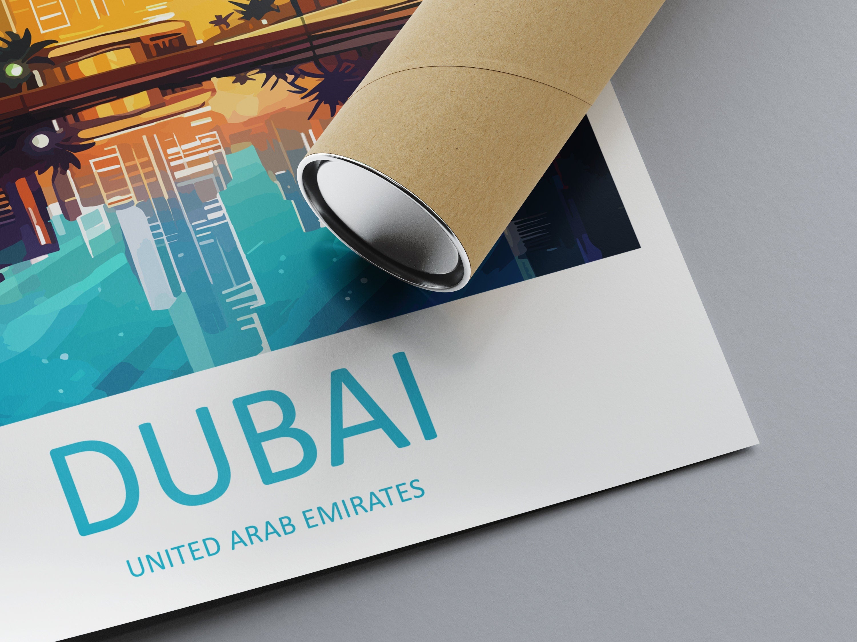 Dubai Travel Print Wall Art Dubai Wall Hanging Home Décor Dubai Gift Art Lovers Wall Art United States Emirates Travel Print Dubai Wall Art