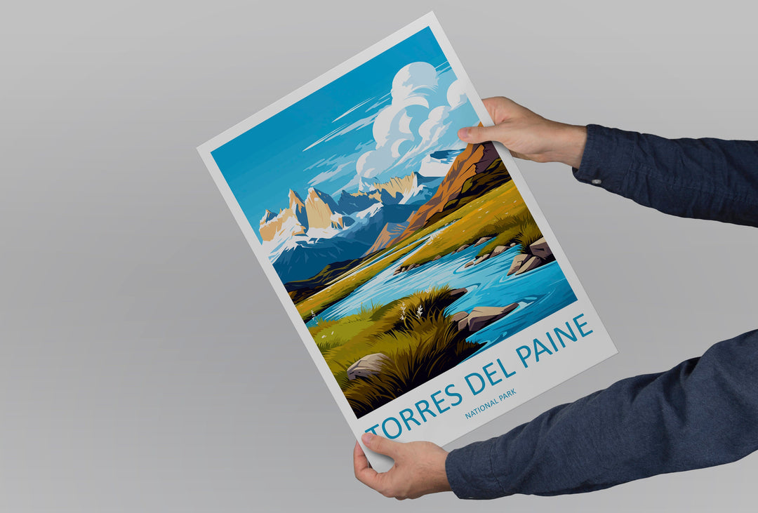Torres Del Paine Travel Print Wall Art Torres Del Paine Wall Hanging Home Decoration Torres Del Paine Gift Art Lovers Wall Art Print Art