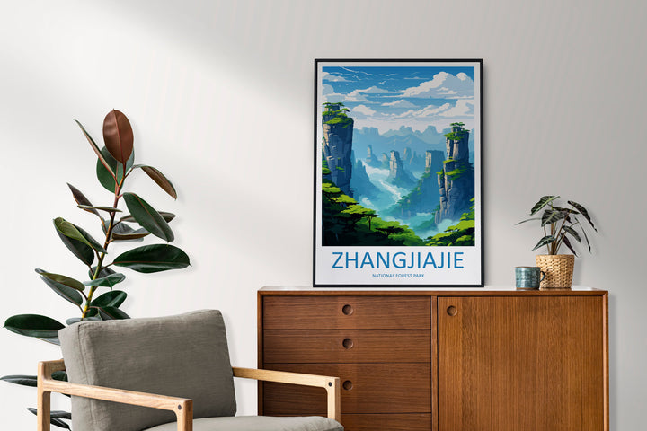 Zhangjiajie Travel Print Wall Art Zhangjiajie Wall Hanging Home Décor Gift Zhangjiajie Art Lovers China Zhangjiajie Art Gift Lover Print