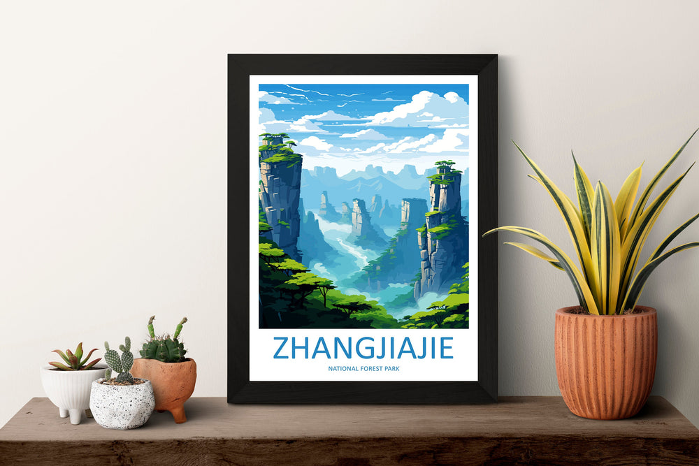 Zhangjiajie Travel Print Wall Art Zhangjiajie Wall Hanging Home Décor Gift Zhangjiajie Art Lovers China Zhangjiajie Art Gift Lover Print