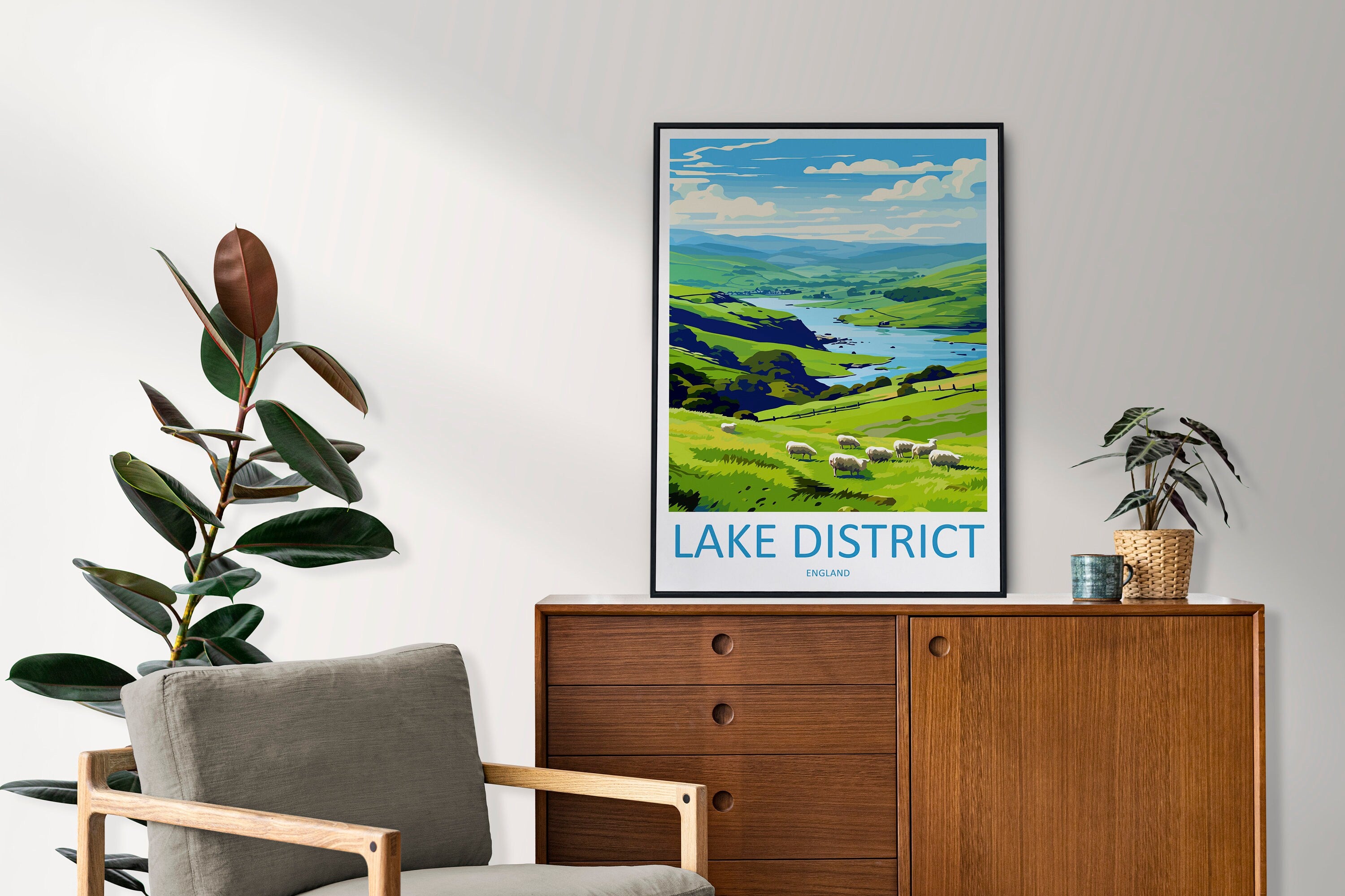 Lake District Print Lake District Home Decor Landscape Art Print Lake District