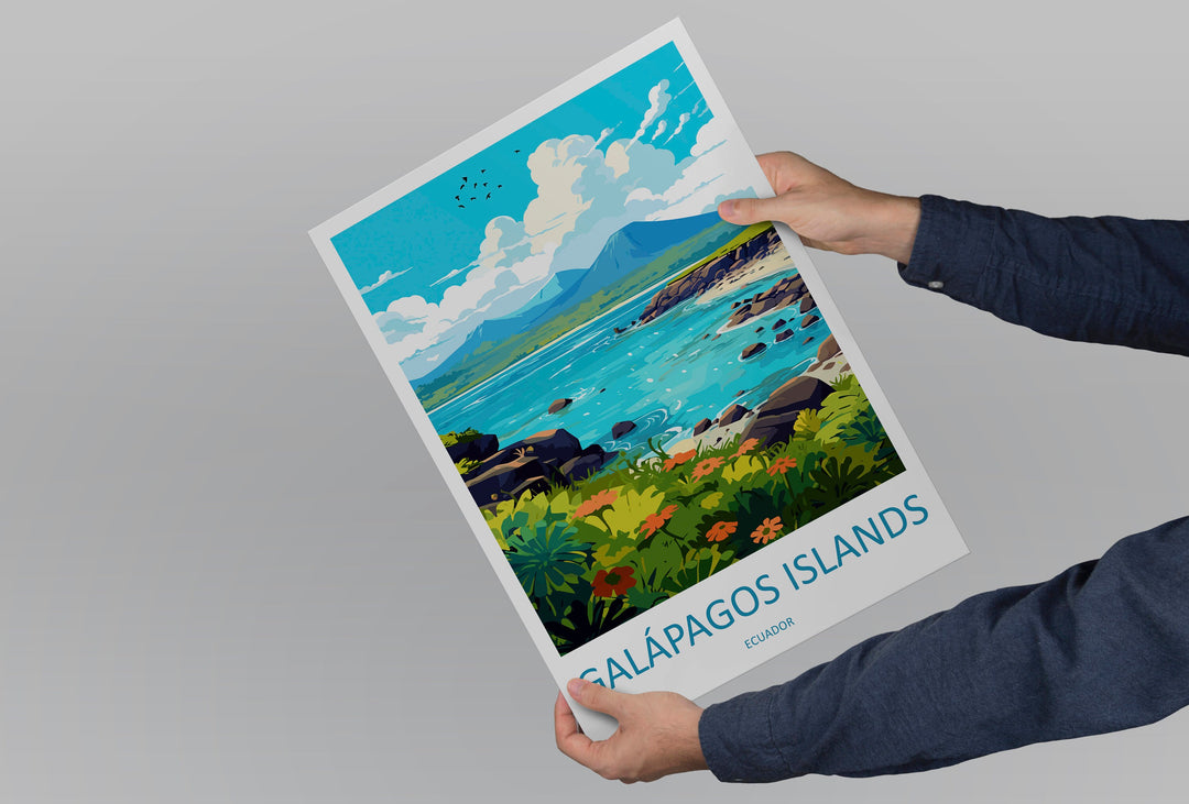 Galápagos Islands Travel Print Wall Art Galápagos Islands Wall Hanging Home Décor Galápagos Islands Gift Art Lovers Ecuador Art Lover Gift