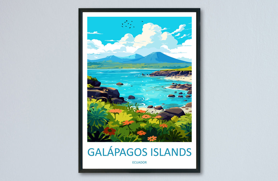 Galápagos Islands Travel Print Wall Art Galápagos Islands Wall Hanging Home Décor Galápagos Islands Gift Art Lovers Ecuador Art Lover Gift