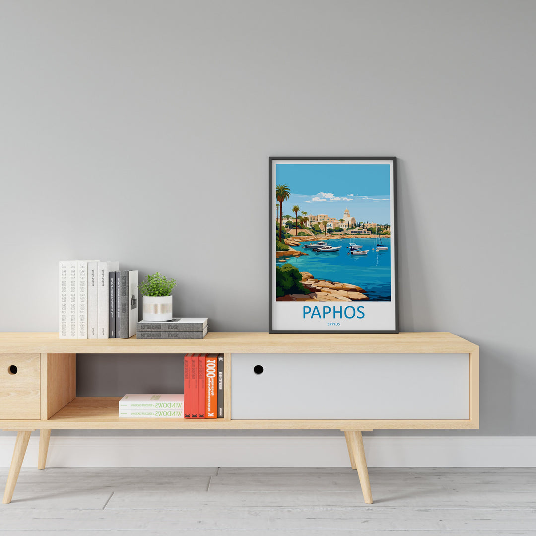 Paphos Travel Print Paphos Home Décor Cyprus Art Print Paphos Wall Print For Gift Wall Hanging Art Travel Paphos Artwork