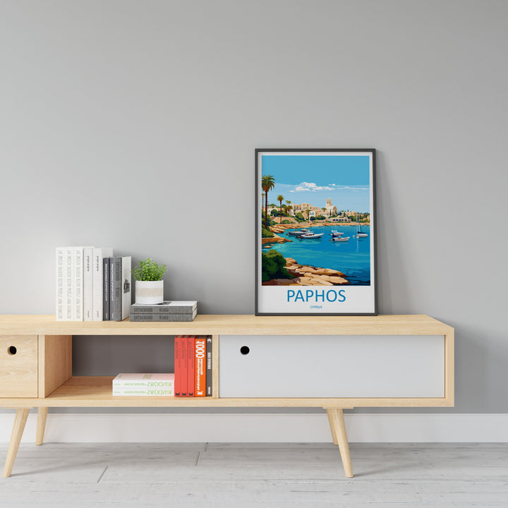 Paphos Travel Print Paphos Home Décor Cyprus Art Print Paphos Wall Print For Gift Wall Hanging Art Travel Paphos Artwork