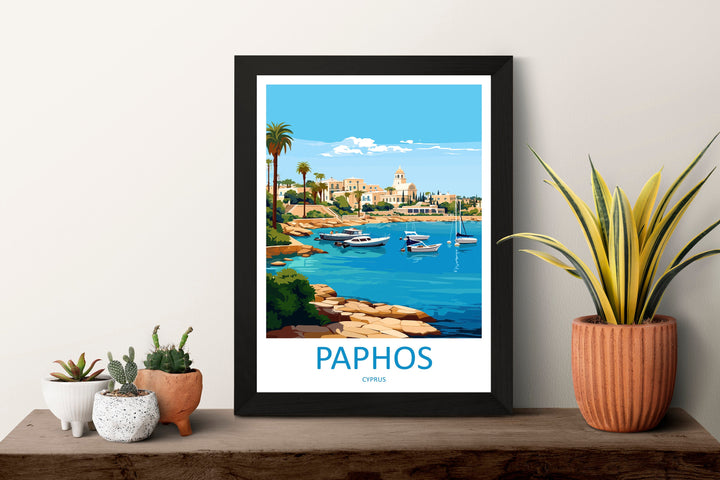 Paphos Travel Print Paphos Home Décor Cyprus Art Print Paphos Wall Print For Gift Wall Hanging Art Travel Paphos Artwork