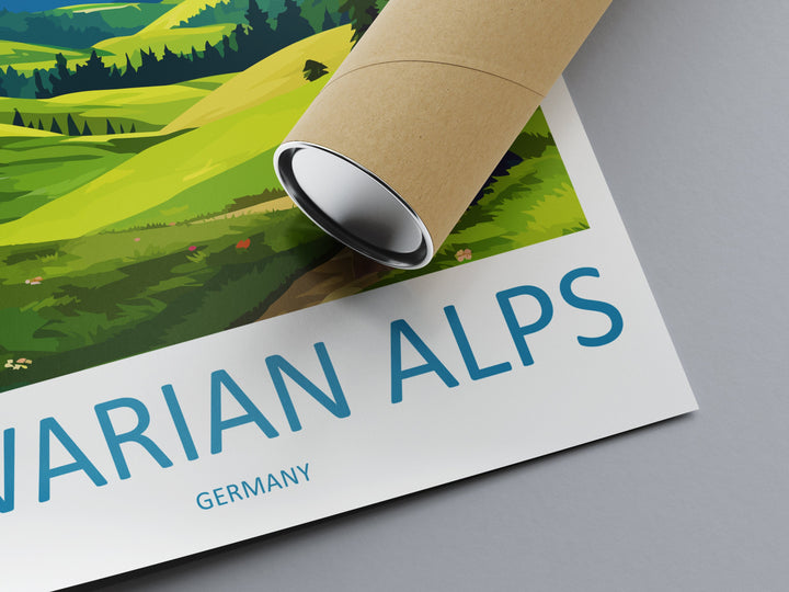 Bavarian Alps Print Bavarian Home Decor Landscape Art Print Bavarian Wall Art for Nature Enthusiast Gift Wall Hanging Bavarian Germany Print