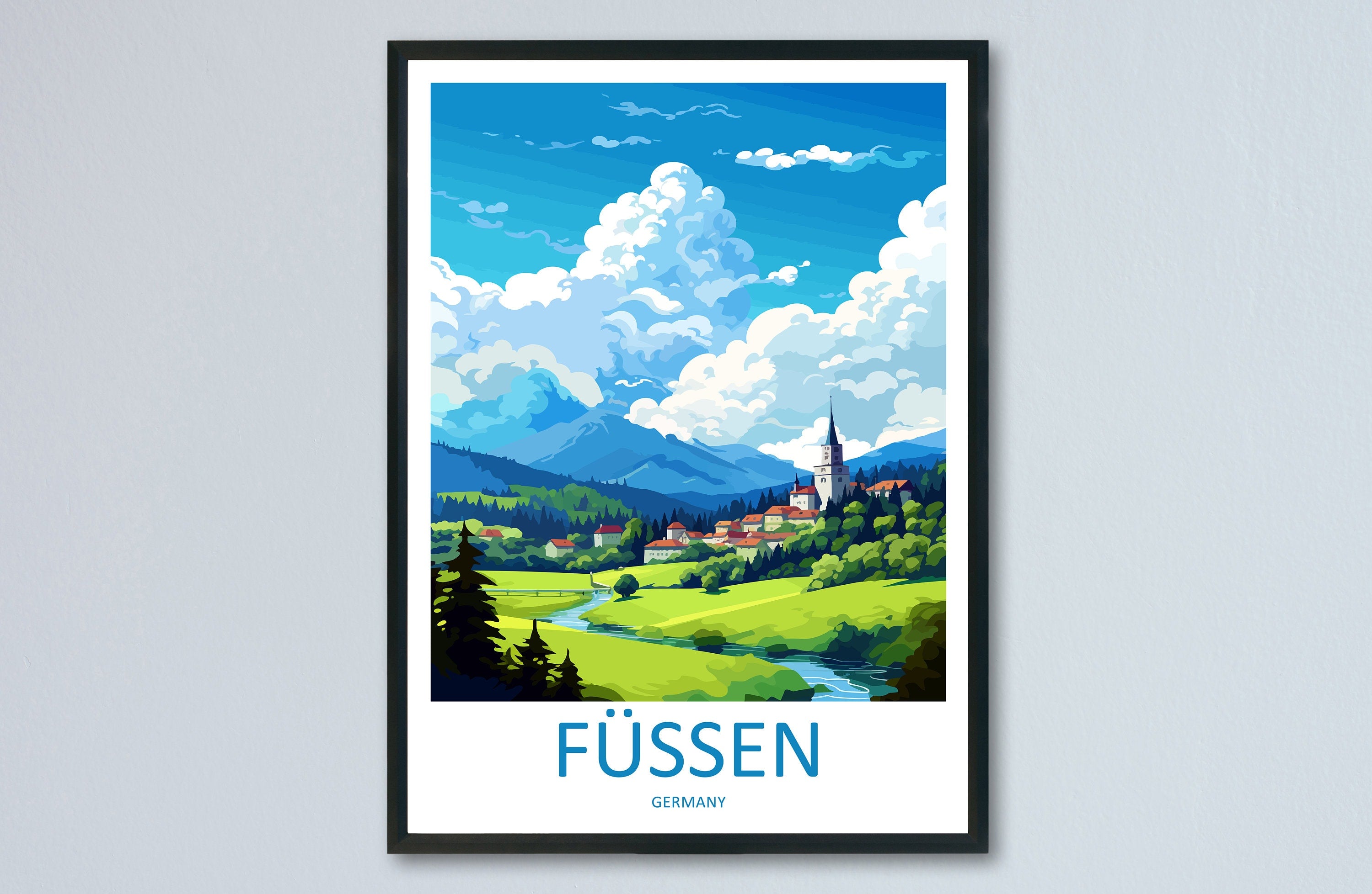 Füssen Travel Print