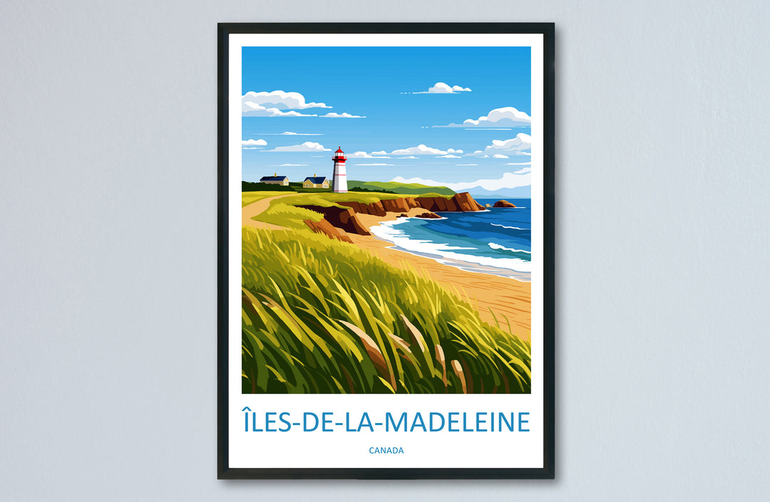 Îles-de-la-Madeleine Travel Print Wall Art Îles-de-la-Madeleine Wall Hanging Home Décor Îles-de-la-Madeleine Gift Art Lovers Canada Art