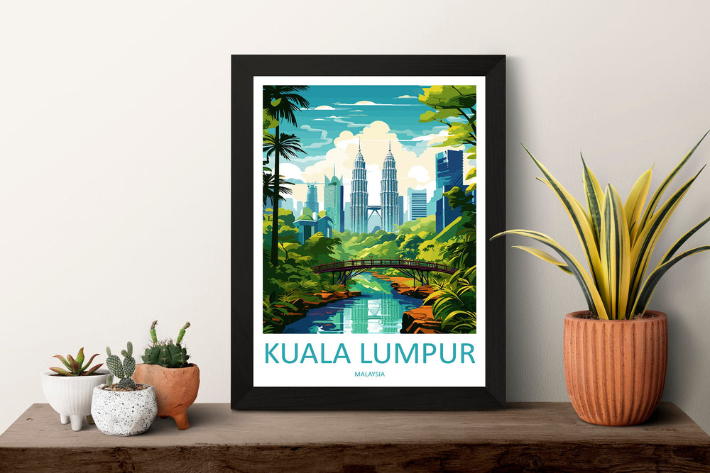 Kuala Lumpur Travel Print Wall Decor Kuala Lumpur Poster Kuala Lumpur Travel Print Art Kuala Lumpur Illustration Malaysia