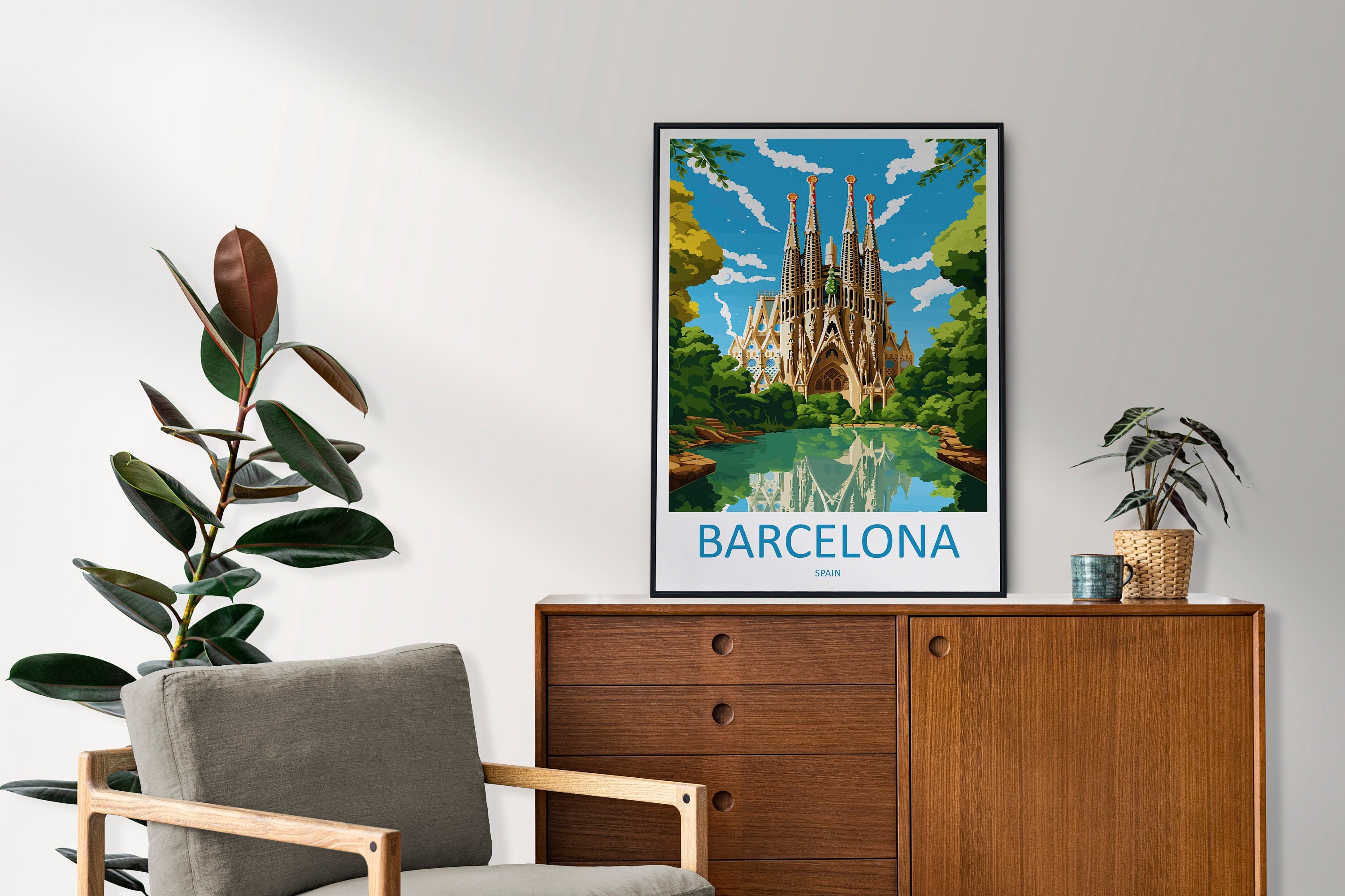 Barcelona Travel Print