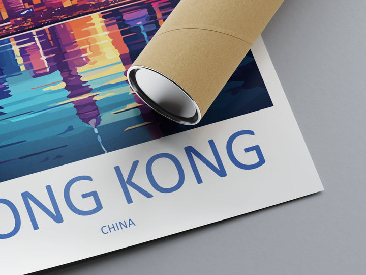 Hong Kong Travel Print Wall Art Hong Kong Wall Hanging Home Décor Gift Hong Kong Art Lovers China Hong Kong Art Gift Lover Print