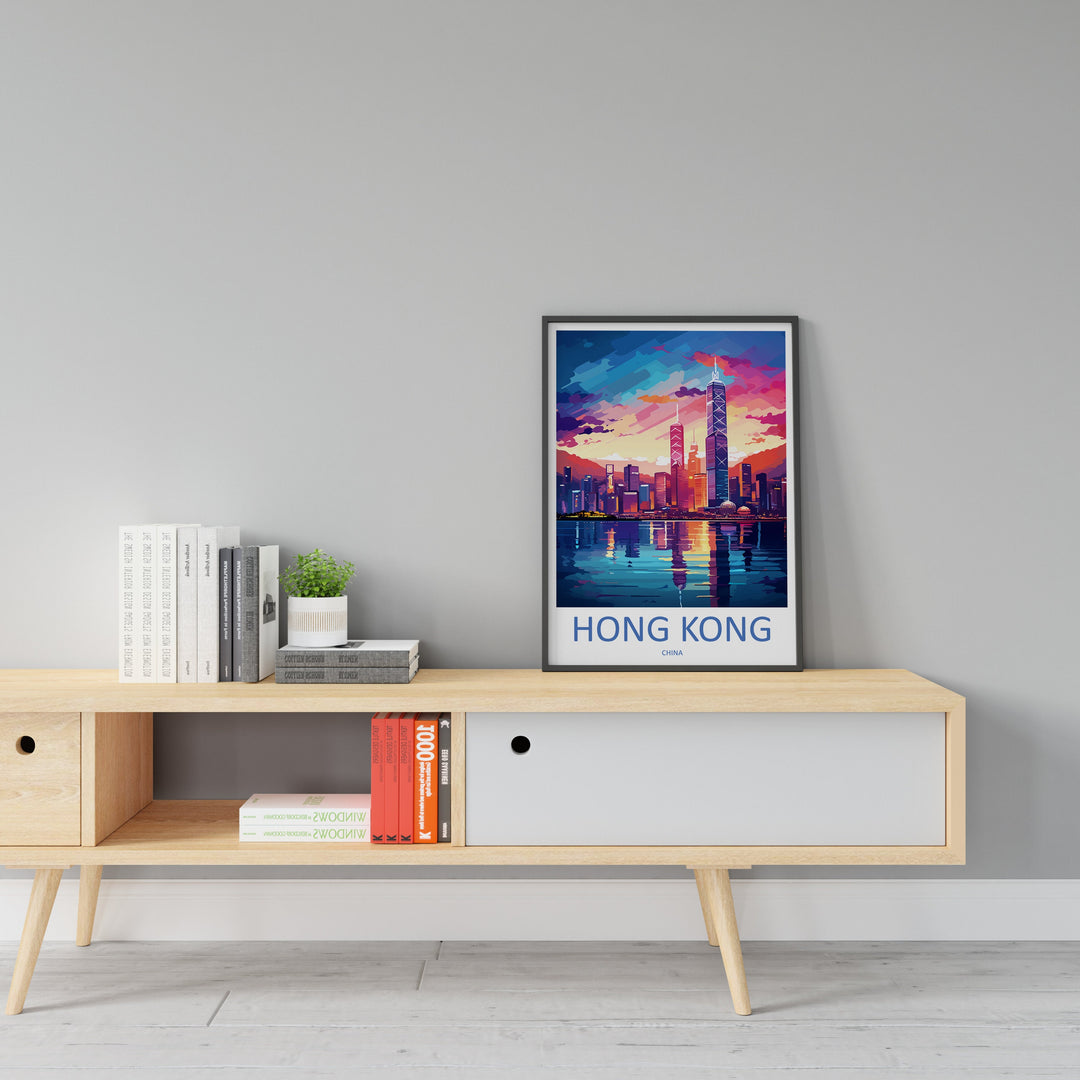 Hong Kong Travel Print Wall Art Hong Kong Wall Hanging Home Décor Gift Hong Kong Art Lovers China Hong Kong Art Gift Lover Print