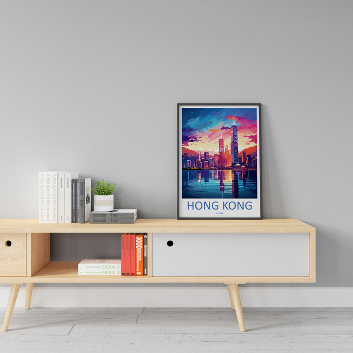 Hong Kong Travel Print Wall Art Hong Kong Wall Hanging Home Décor Gift Hong Kong Art Lovers China Hong Kong Art Gift Lover Print