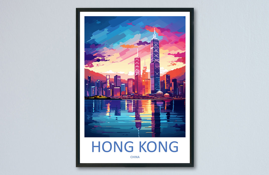 Hong Kong Travel Print Wall Art Hong Kong Wall Hanging Home Décor Gift Hong Kong Art Lovers China Hong Kong Art Gift Lover Print