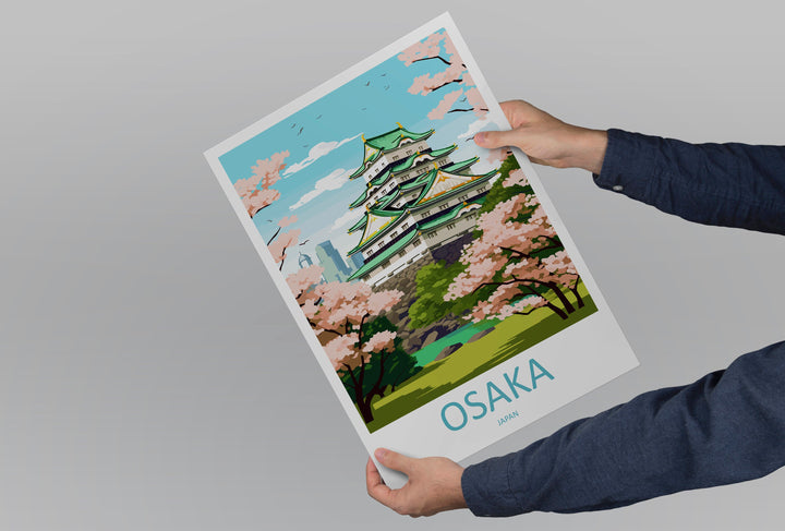 Osaka Travel Print Wall Art Osaka Wall Hanging Home Décor Osaka Gift Art Lovers Osaka Art Lover Gift Osaka Travel Gift Japan