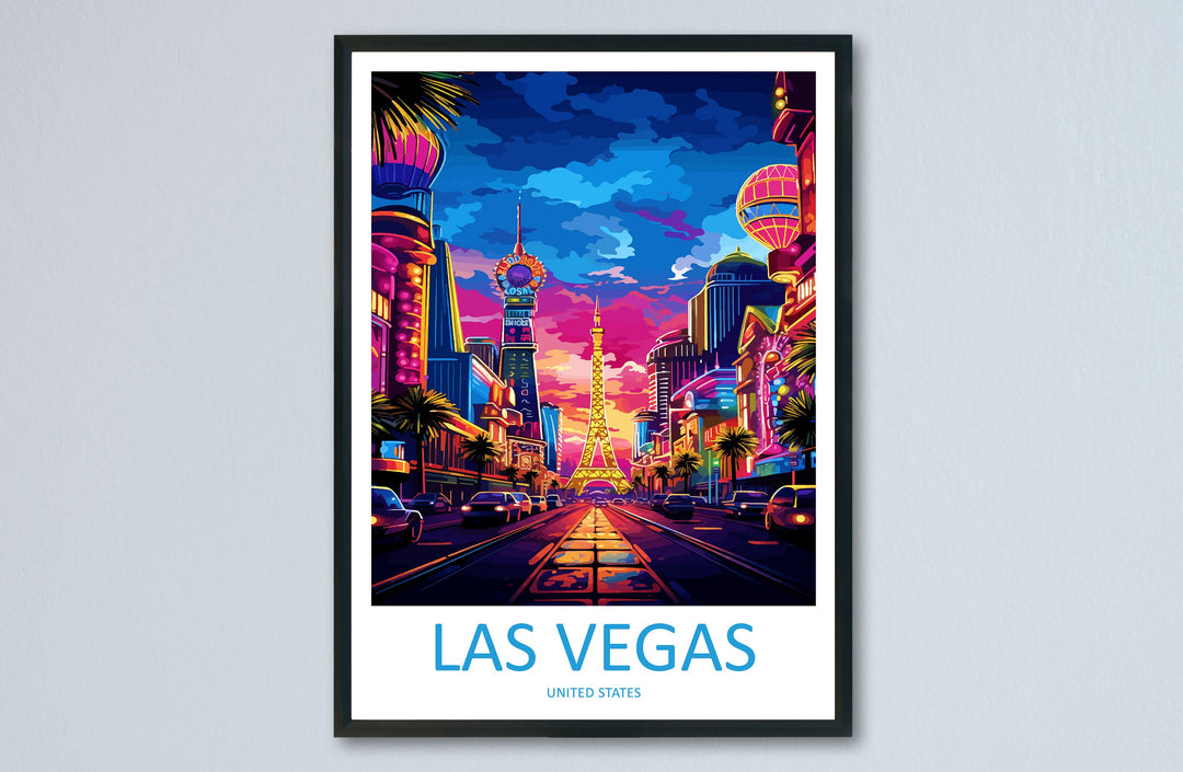 Las Vegas Travel Print Wall Art Las Vegas Wall Hanging Home Décor Las Vegas Gift Art Lovers Nevada Art Lover Gift Las Vegas Wall Décor