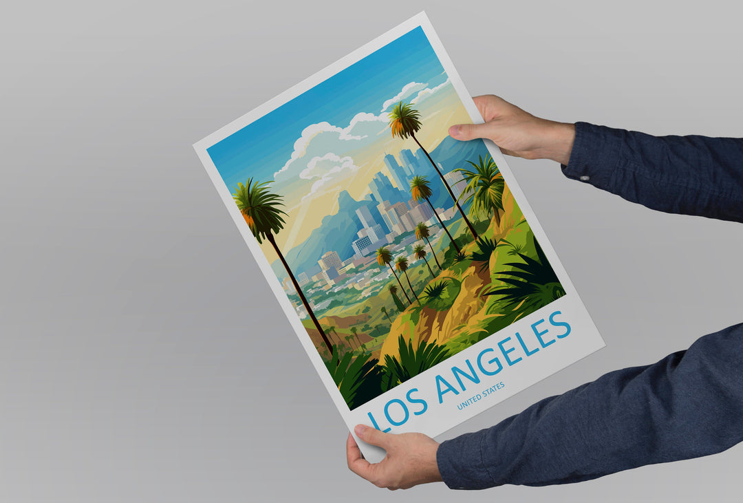 Los Angeles Travel Print Wall Art Los Angeles Wall Hanging Home Décor Los Angeles Gift Art Lovers California Art Lover Gift Los Angeles Deco