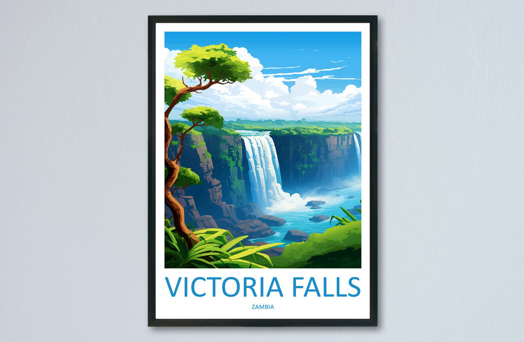 Victoria Falls Travel Print Wall Art Victoria Falls Wall Hanging Home Decor Victoria Falls Gift Art Lovers Wall Art Print Art Victoria Falls